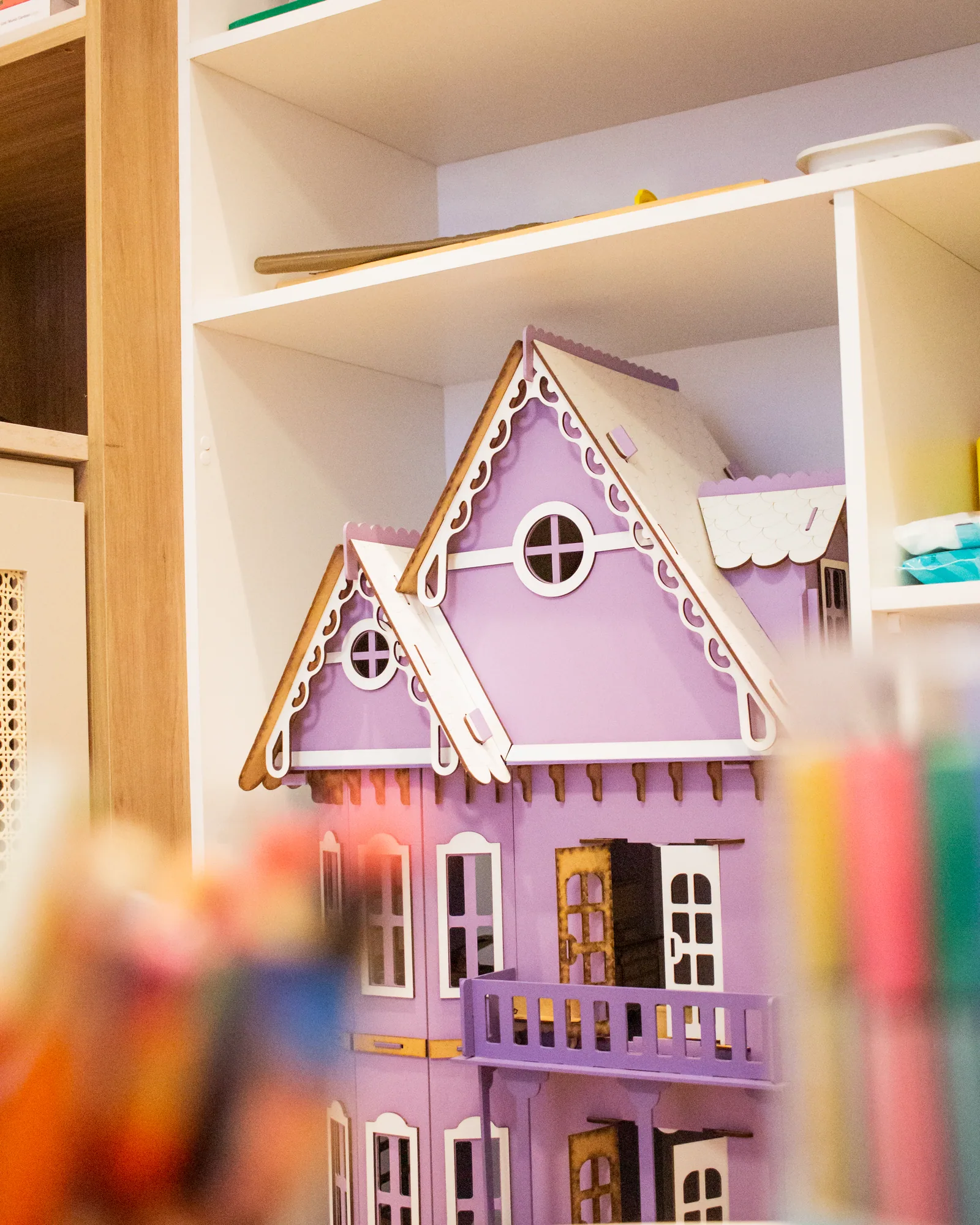 Casa de brinquedo na Sala Azul